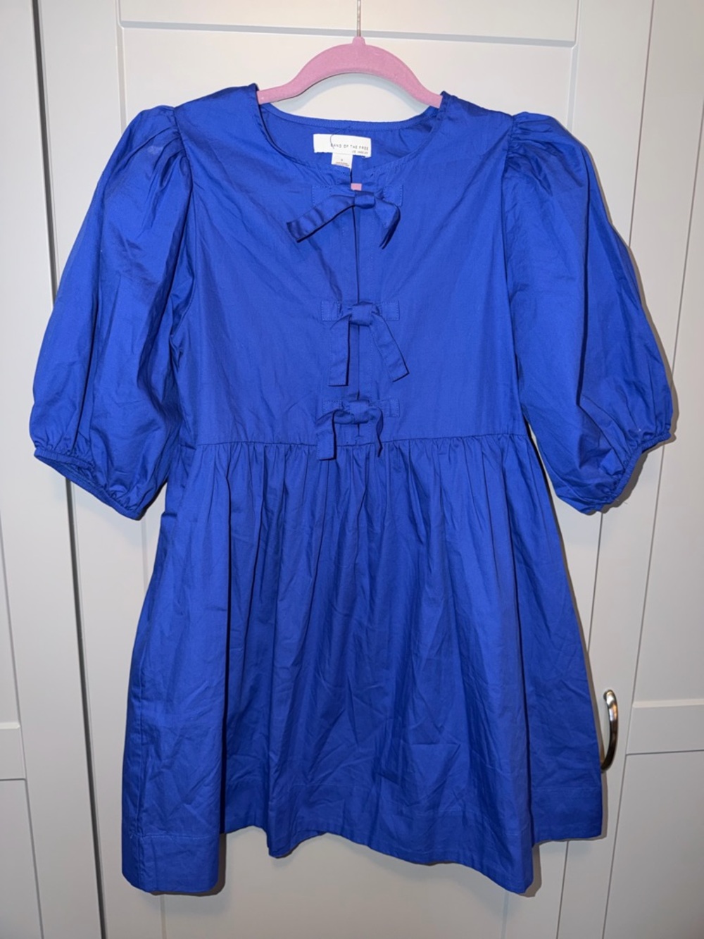Band of The Free Lapis Bow Front Babydoll Dress